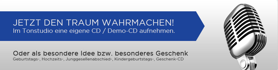 CD aufnehmen als besondere Idee oder Geschenk zu Geburtstag oder Hochzeit